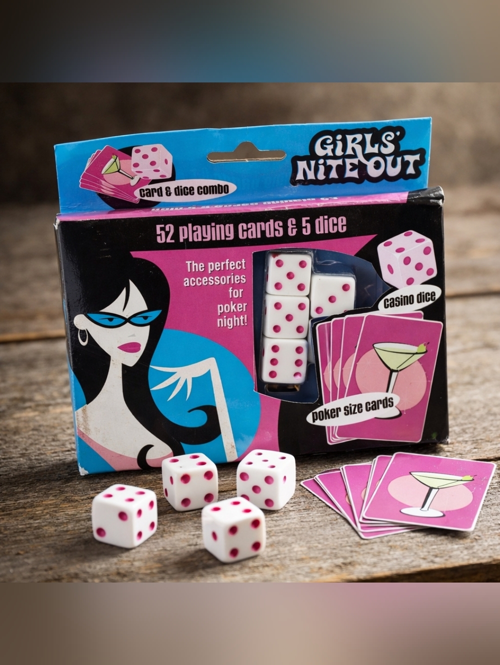 Girls Nite Out Card & Dice Set | 52 Playing Cards + Casino Dice | Party Game Nig